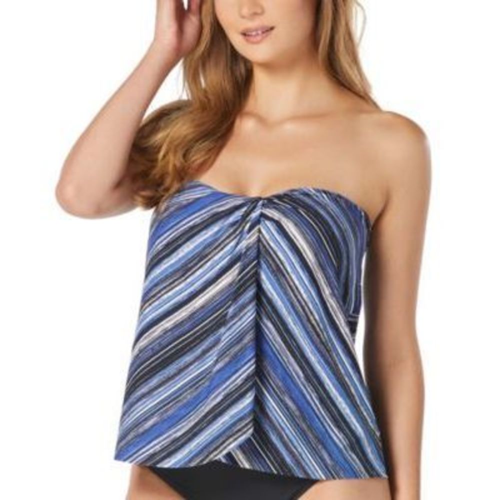 NWT Coco Reef Contours Clarity Halter Tankini Top Bande  Blue 16